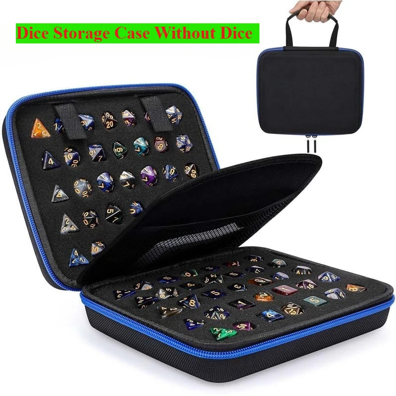 New Hot Dnd Tray Handheld Dice Case Bag for Dungeons & Dragons Board Games Carrying Cover with Partition 70-Hole Dice Package