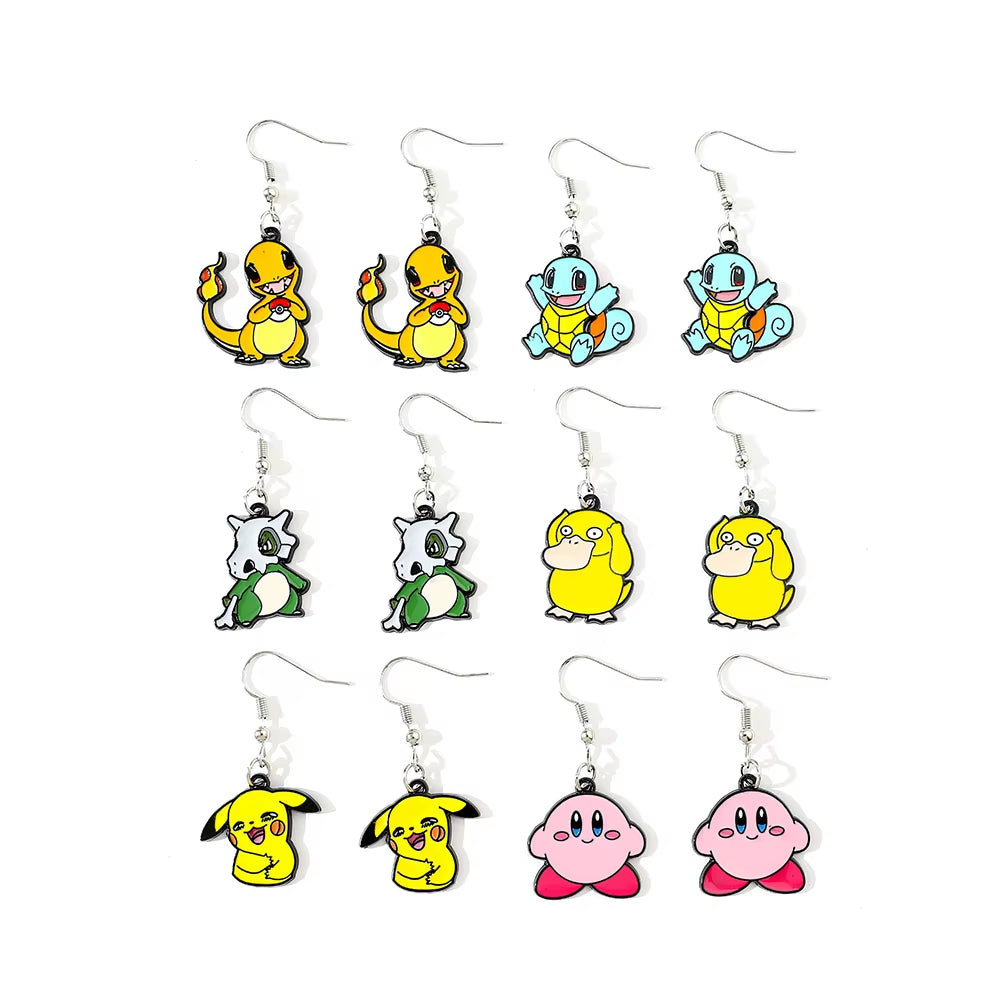 Anime Pokemon Metal Toy, Cute Figure, Pikachu, Squirtle, Psyduck, Charmander, Party Decoration Cosplay Gift
