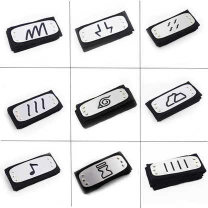 Naruto Shippuden Anime Cosplay Forehead Headband Uzumaki Uchiha Sasuke Kakashi Action Figurs Headband Toys Model Cos Juguetes