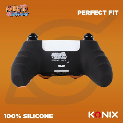 Naruto Shippuden Silicone Case for Dualsense PS5 Controller - Thumb Rest - Kurama/Kyûbi and Naruto - Black