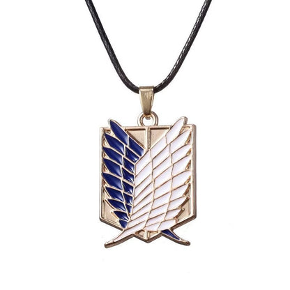 1 Pair Anime Attack on Titan Wings of Freedom Investigator Logo Alloy Pendant Jewelry Necklace Party Accessories
