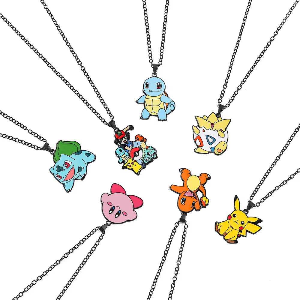 Anime Pokemon Metal Toy, Cute Figure, Pikachu, Squirtle, Psyduck, Charmander, Party Decoration Cosplay Gift