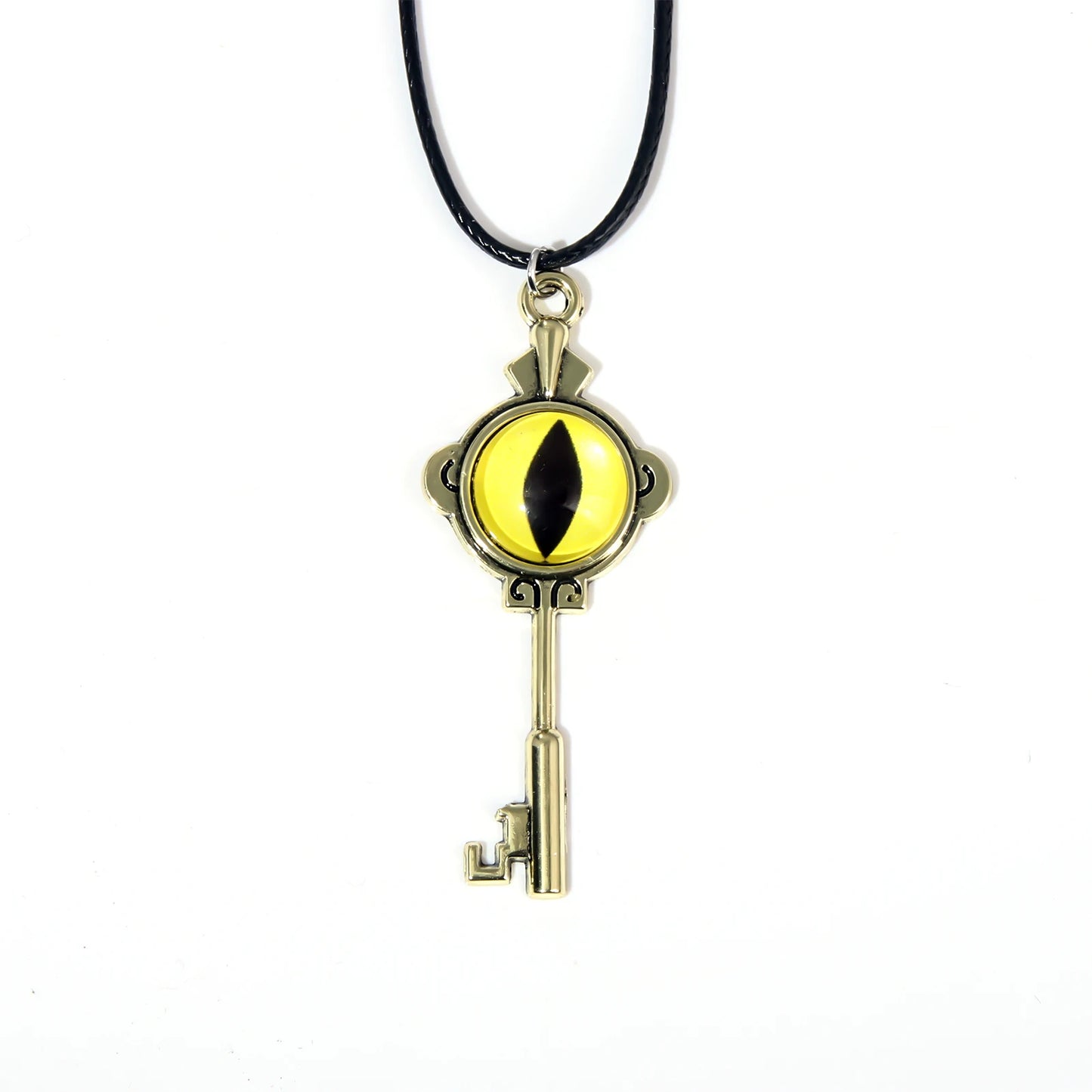 Anime the Owl House Necklace Amity Portal Key Retro Gold Color Eye Pendant Necklace for Women Men Jewelry Accessories