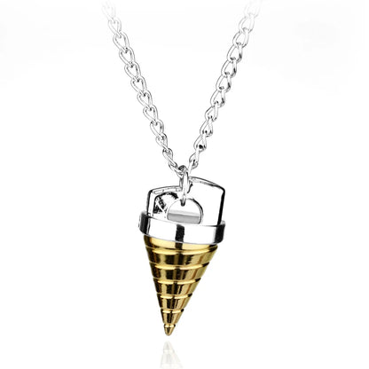 Anime Tengen Toppa Gurren-Lagann Necklaces Simon Ganman Spiral Pendant Necklace for Women Men Hold Accessories Jewelry Decor