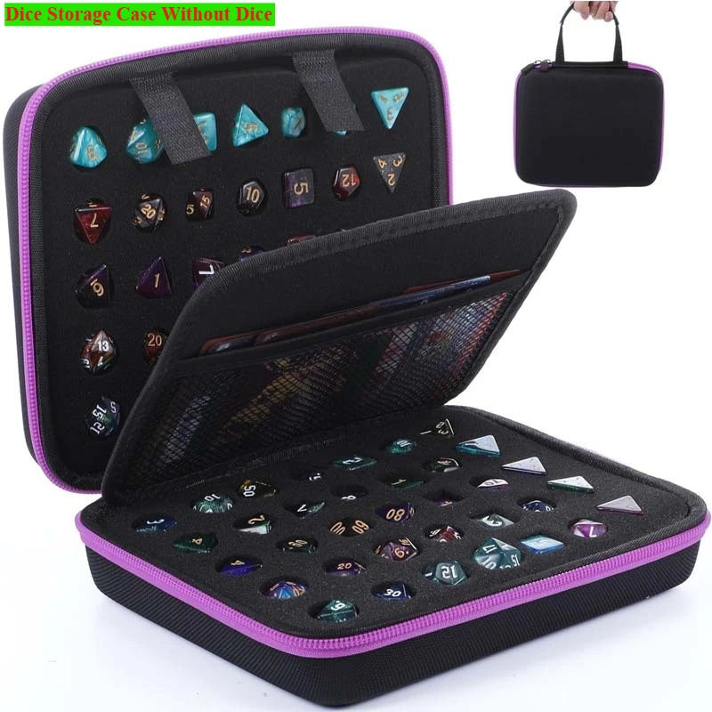 New Hot Dnd Tray Handheld Dice Case Bag for Dungeons & Dragons Board Games Carrying Cover with Partition 70-Hole Dice Package