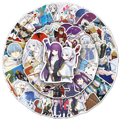 50Pcs Frieren beyond Journeys End Anime Stickers Himmel Frieren Sticker Waterproof Fern Stark Eisen Heiter Cartoon Decals