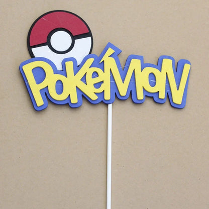 13Pcs/Set Pokemon Cake Anime Figure Pikachu Party Happy Birthday Pokemon Cake Decoration Supplies Ornaments Boy Kids Gift