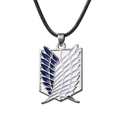 1 Pair Anime Attack on Titan Wings of Freedom Investigator Logo Alloy Pendant Jewelry Necklace Party Accessories