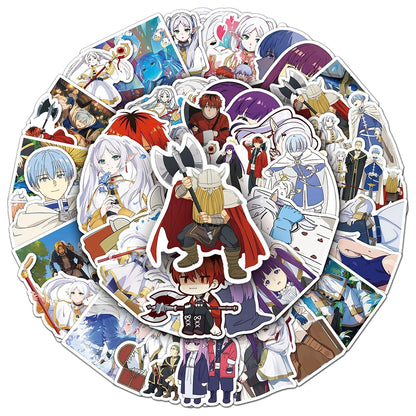 50Pcs Frieren beyond Journeys End Anime Stickers Himmel Frieren Sticker Waterproof Fern Stark Eisen Heiter Cartoon Decals