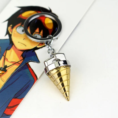 Anime Tengen Toppa Gurren-Lagann Necklaces Simon Ganman Spiral Pendant Necklace for Women Men Hold Accessories Jewelry Decor